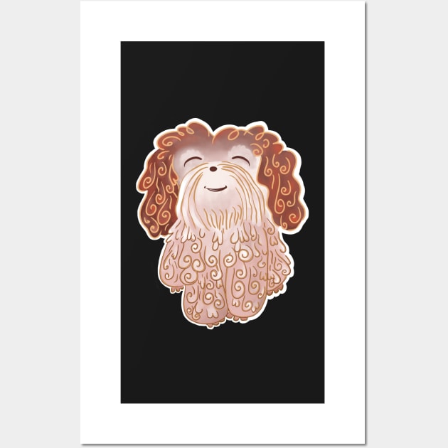 Shaggy Fluffy Shih Tzu Wall Art by SubtleSplit